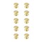 Kaid 1.2" Diameter Brushed Gold Mushroom Knob Multipack (Set of 10)